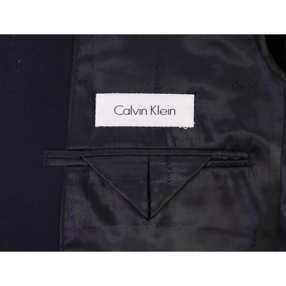 Calvin Klein Men's Solid Navy Blue 2-Btn Wool Stretch Suit 40R - Picture 8 of 10